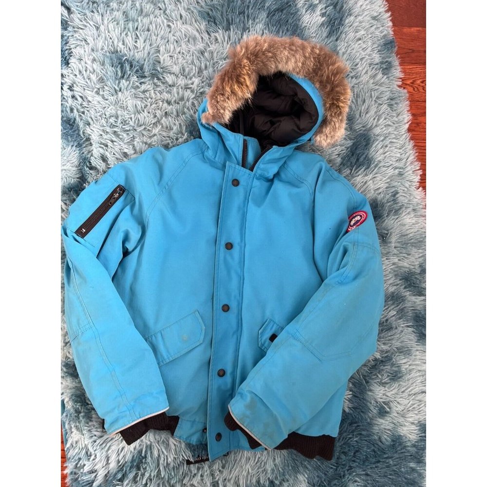 Canada Goose Youth XL 18 Bomber Chilliwack turquoise blue fit women S M